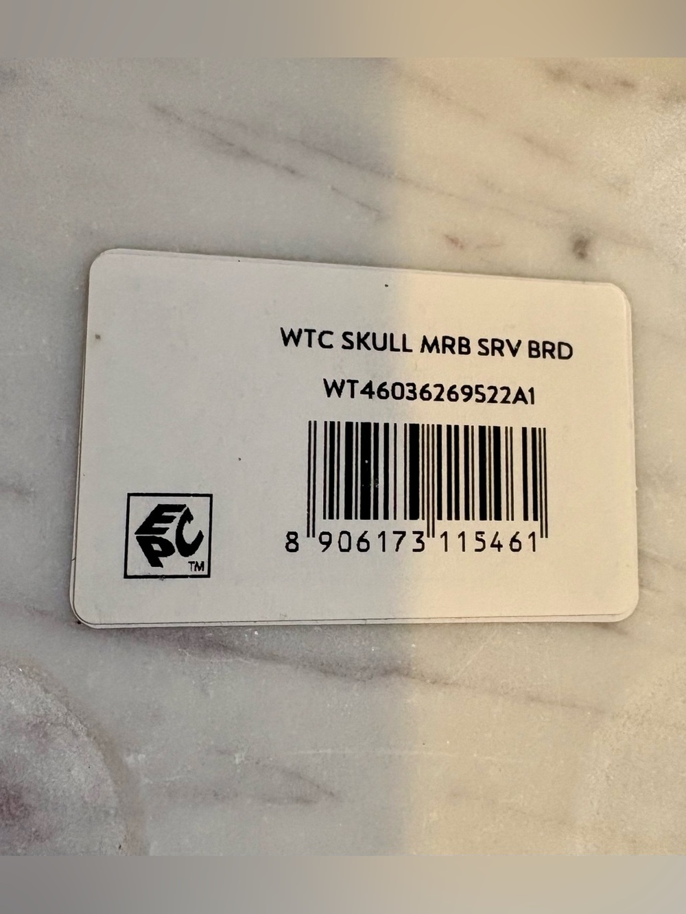 Way To Celebrate Skull Marble Serve Board - White and Gray - Picture 4 of 7